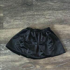 Elegant Black Satin Skirt
